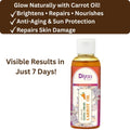 100% Pure Carrot Seed Oil for Face & Body – Natural Brightening & Glow | Helps Reduce Dark Spots, Tan & Blemishes | 100ml Cold Pressed Oil