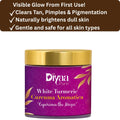 Diyaa White Turmeric Face Pack – 100% Natural Brightening for Face | Clears Pimples, Dark Spots & Tan | Enhances Skin Glow & Texture | 50g Herbal Form